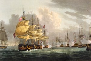 The Destruction of the Danish Fleet before Copenhagen, April 2nd 1801, engraved by Bailey for J. Jenkins